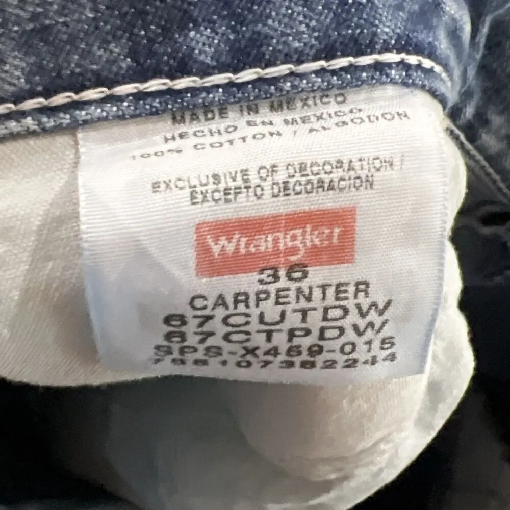 Vintage Y2K Wrangler Blue Denim Carpenter Jean Shorts Jorts - Men’s 36